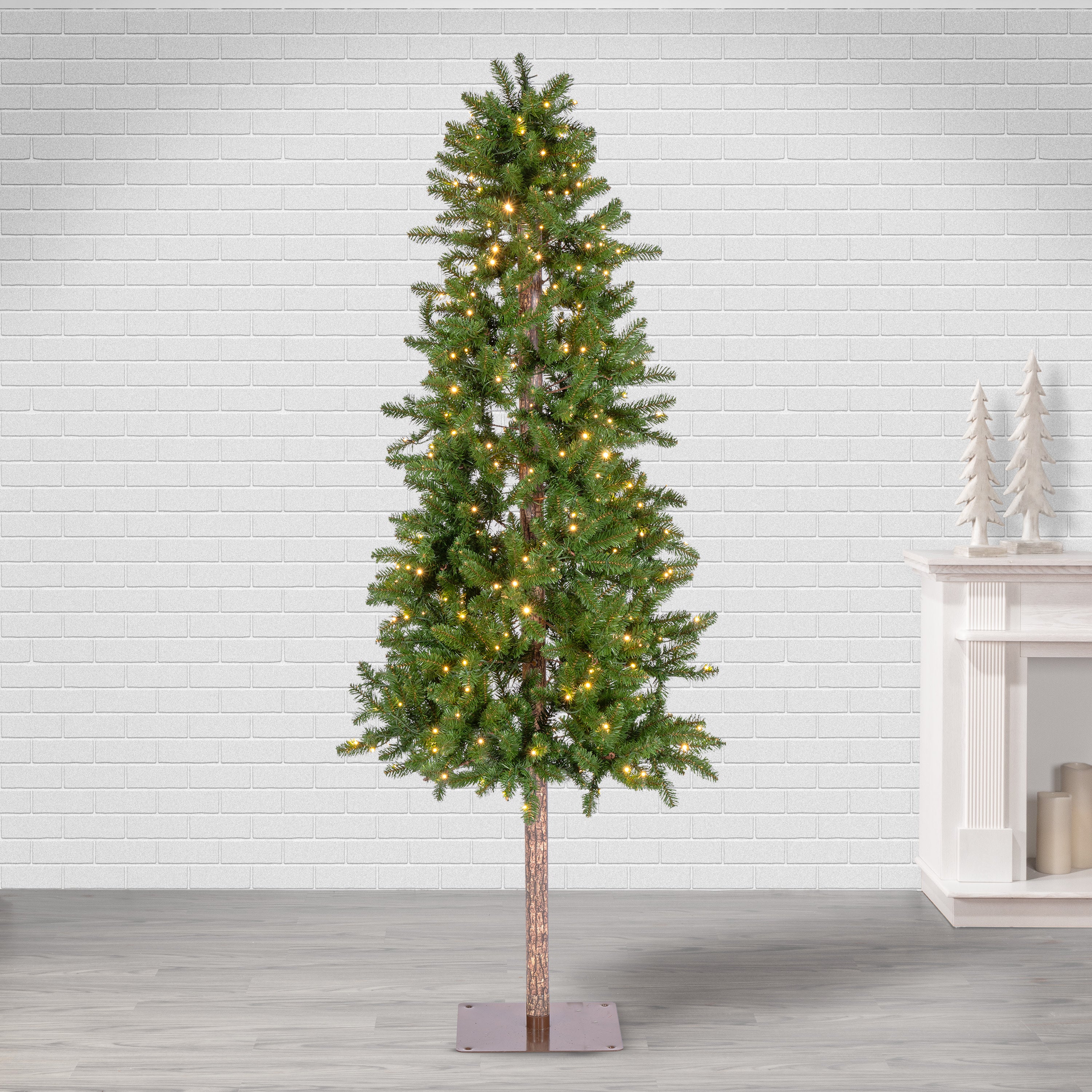 Sterling Magnificent 7 Foot Prelit Alpine Tree with Dual Color LED Lights